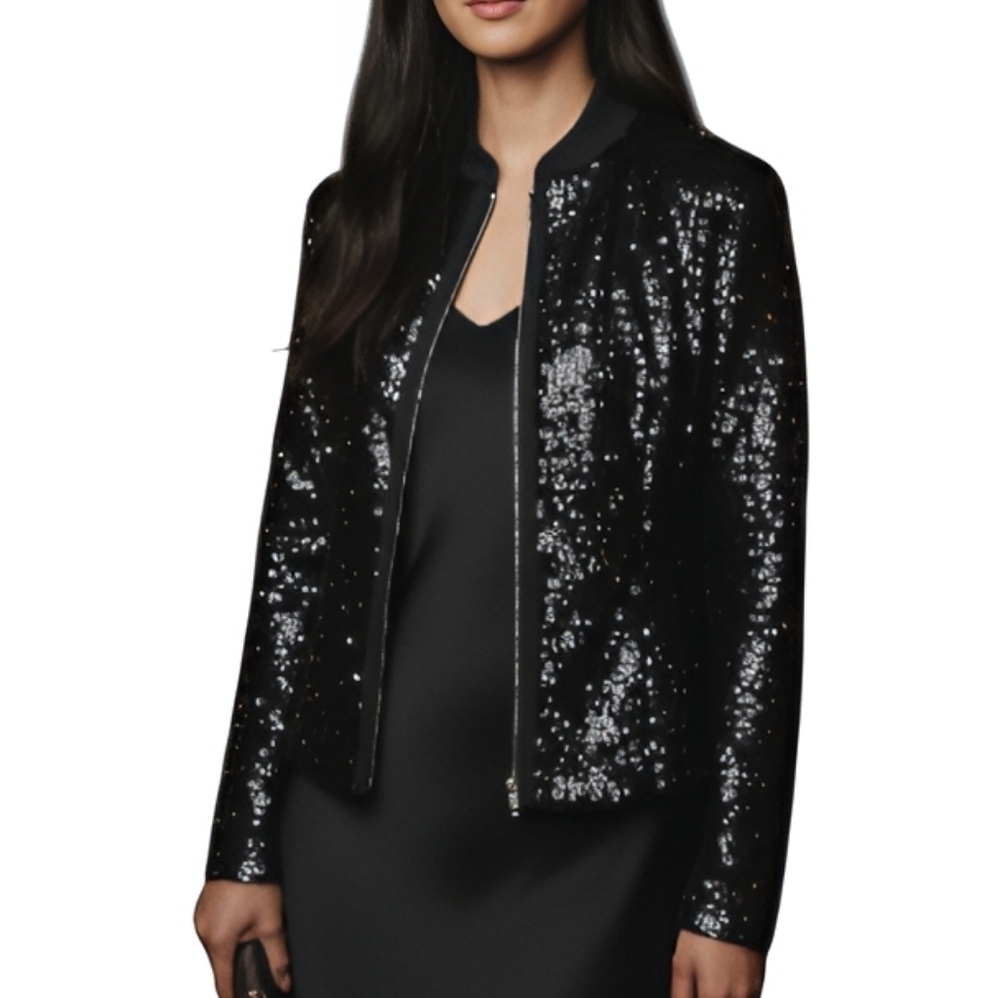 Frank Lyman Design Black Sequin Jacket